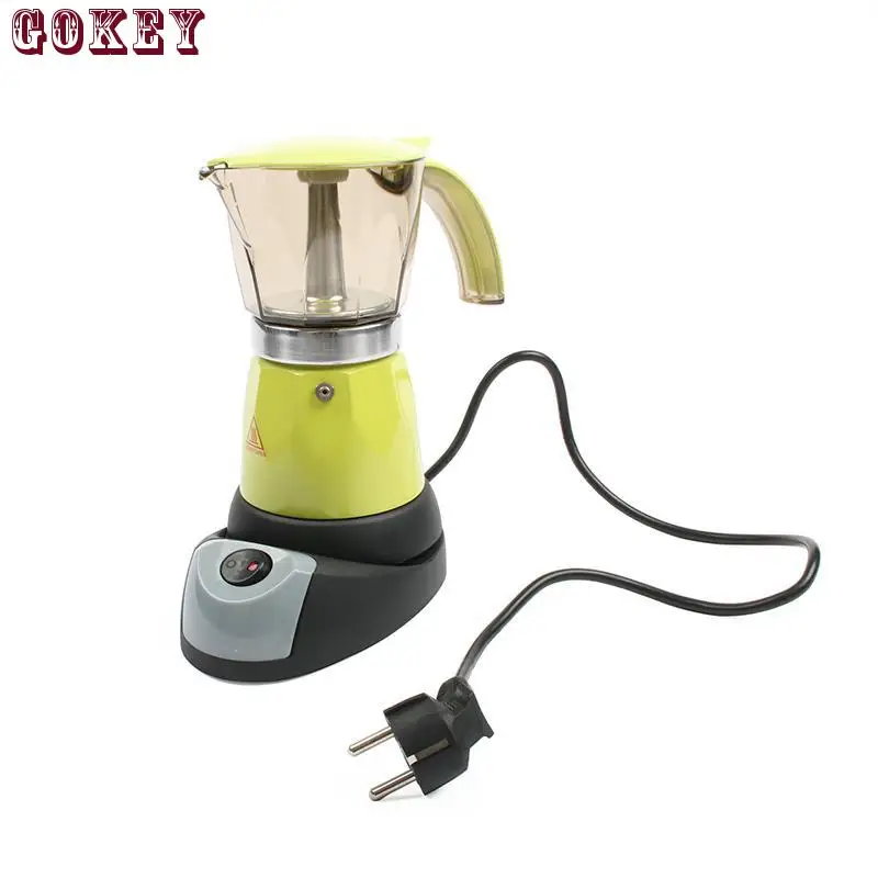 Electrical Moka Pot Espresso Italian Mocha Maker Latte Brewer 6 Cups Electric Coffee Maker Percolators Stovetop Tool Filter