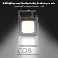 multifunctional mini glare cob keychain light type c charging emergency lamps strong magnetic repair work outdoor camping light