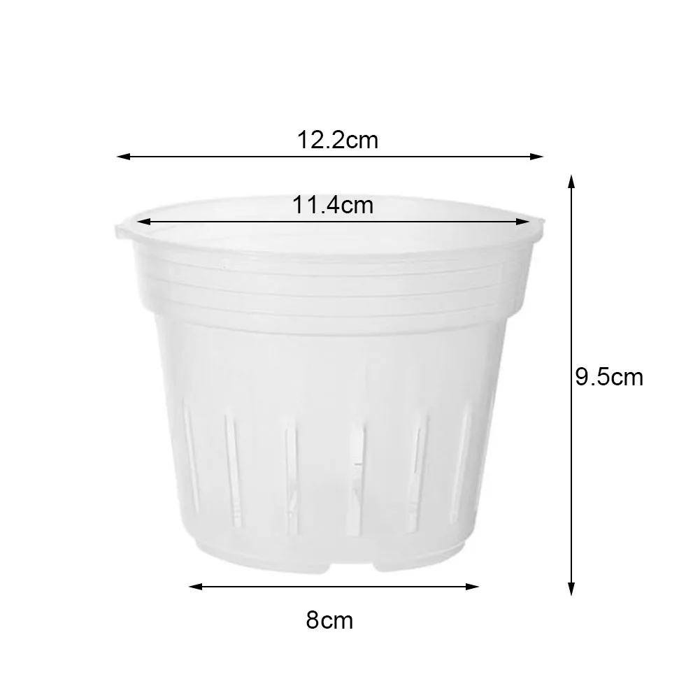 Breathable Orchid Flower Plant Grow Net Mesh Cup Planters Container Plastic Slotted Wall Hanging Holes Pot Planting Supplies