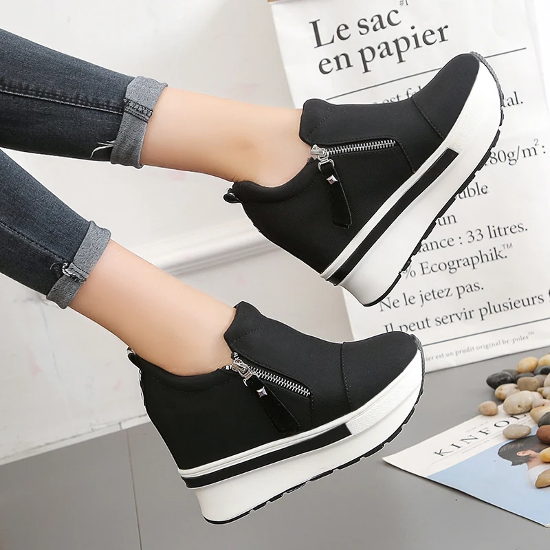 

2022 New Dad Shoes Chunky Sneakers Wedge Heel Platform White Shoes Casual Shoes Sneakers Vulcanized Shoes