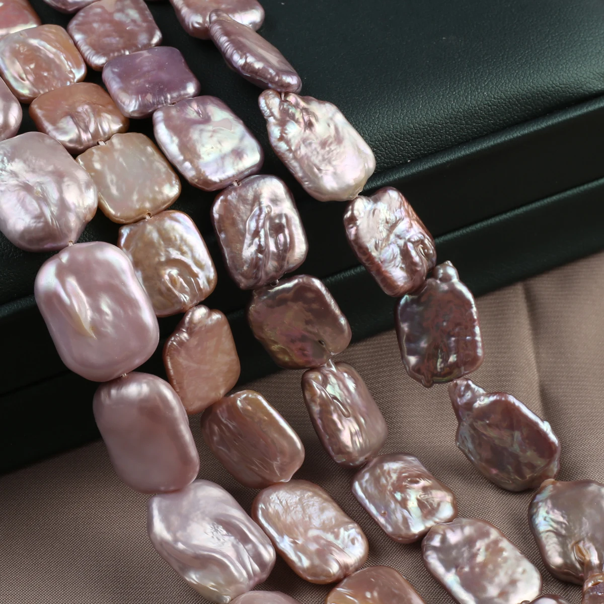 Natural Baroque Pearl Bead Rectangle Loose Spacer Purple Bead for Jewelry Making Diy Women Necklace Bracelet Accessories