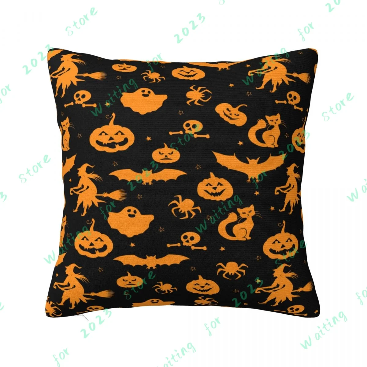 

Fall Halloween Pumpkin Cushion Cover 18x18 Inches Trick or Treat Farmhouse Decor Home Throw Pillow Covers for Couch Decorations