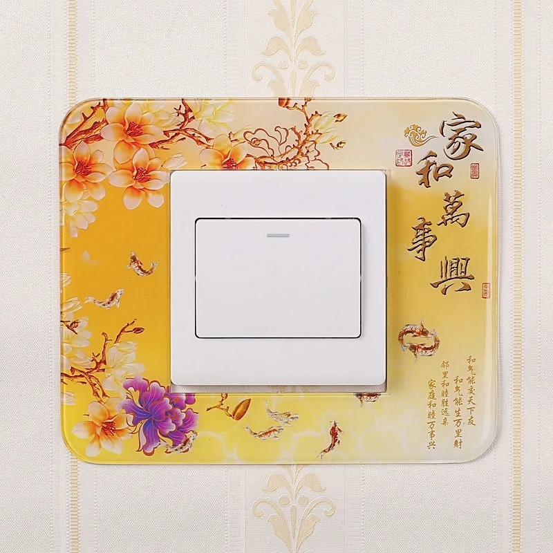 Акриловые наклейки на розетку в китайском стиле