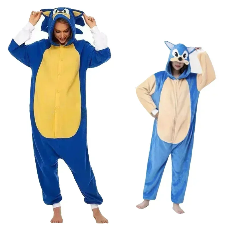 Фланелевая зимняя теплая пижама в виде мультяшных животных Пижама для Хэллоуина