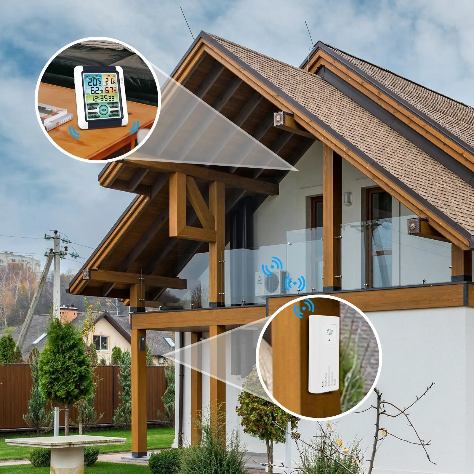 

Professional Wireless Weather Station Indoor Remote Indoor Y4Q4 Thermohygrometer Outdoor Digital Calendar Senso Clock Alarm S8B9