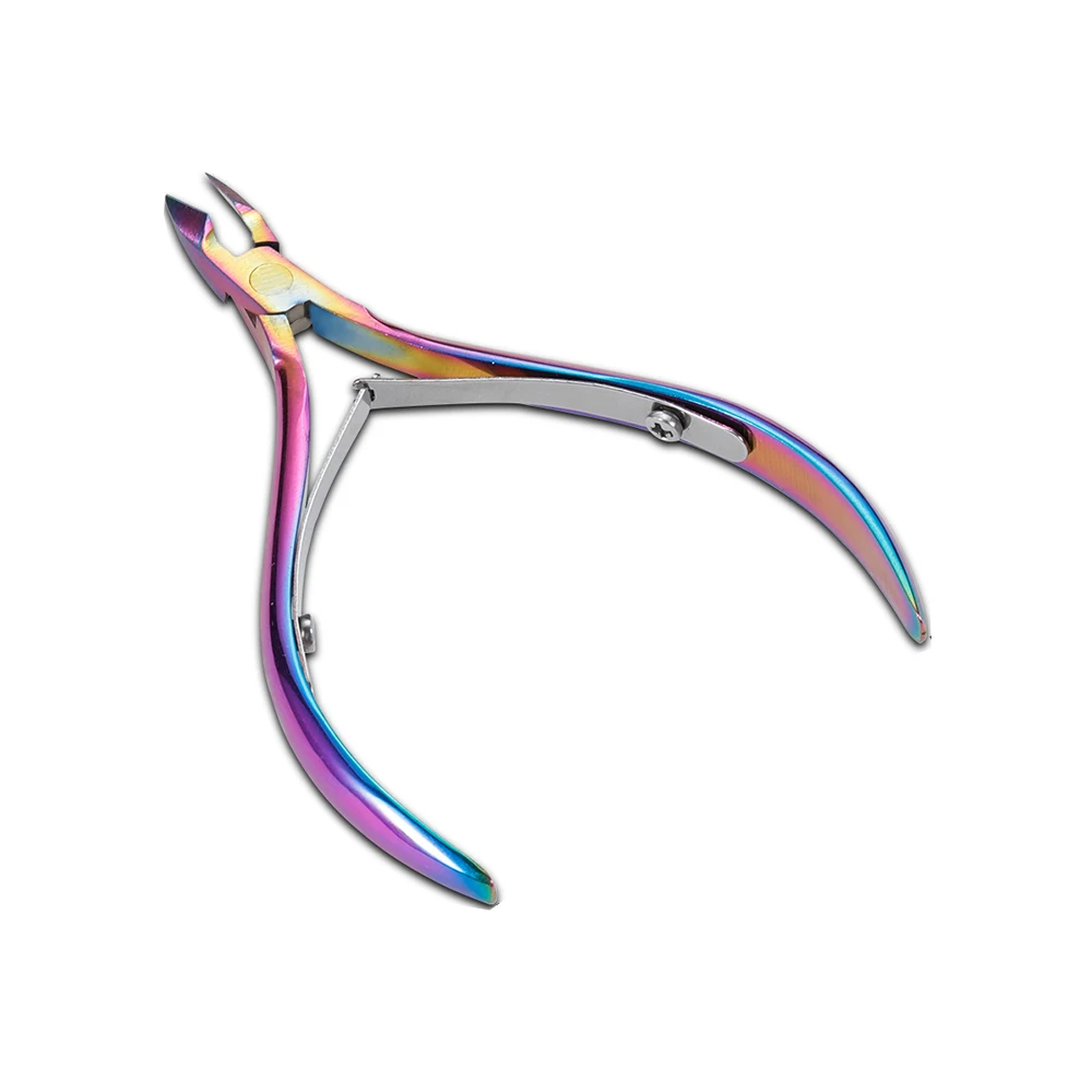 

NEW 1pcs Nail Cuticle Nipper Scissors Stainless Steel Rainbow Tweezer Clipper Dead Skin Remover Scissor Plier Pusher Nails Tools