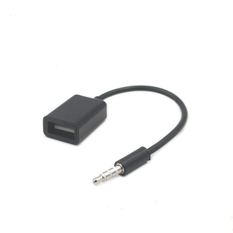 

3.5MM Car Mp3 Adapter Cable USB Female To U Disk To Connect 12V Car CD Player Aux Car Audio Cable 14.5cm Length