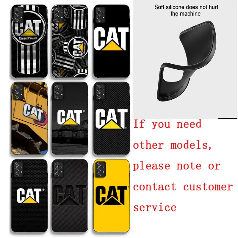 

Caterpillar Cat Phone Case For Samsung Note M 31 9 A51 A52 A71 A72 A80 A91 A20E A32 A31 A21 A11 New Liquid Silicone Phone Case