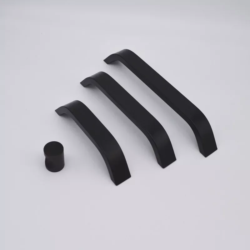 

Black Aluminum Cabinet Knobs and Handles Furniture Cabinet Handles Drawer Knob Kitchen Handle Cupboard Pulls