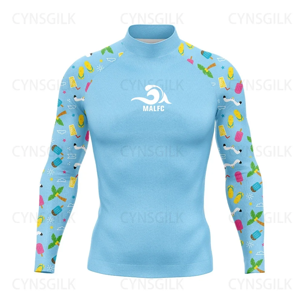 MALFC Рашгард для мужчин одежда серфинга купальник рашгард UPF 50 футболка с длинными