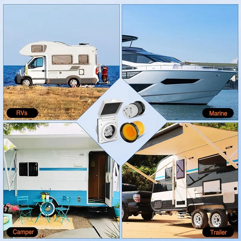 Штепсельная розетка 30 А RV комплект питания с защитой шнура загрузки 125 в