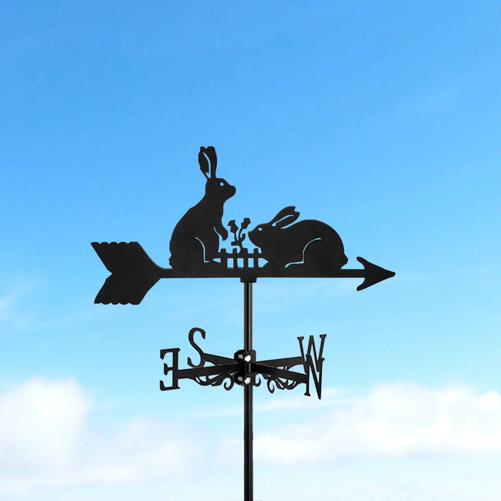 

1 Pc Rabbit Wind Vane Garden Yard Ornament Roof Decoration Wind Direction Indicator For Farm Grain Mass