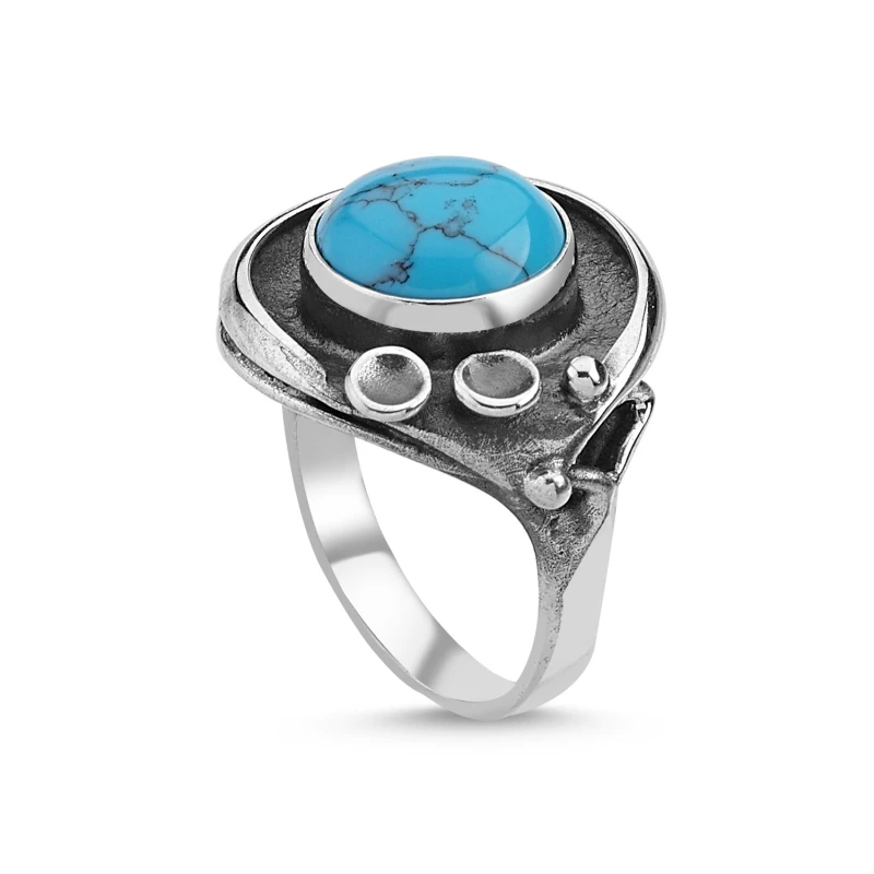 

Silver 925 Sterling Turquoise Stone Handwork Ring
