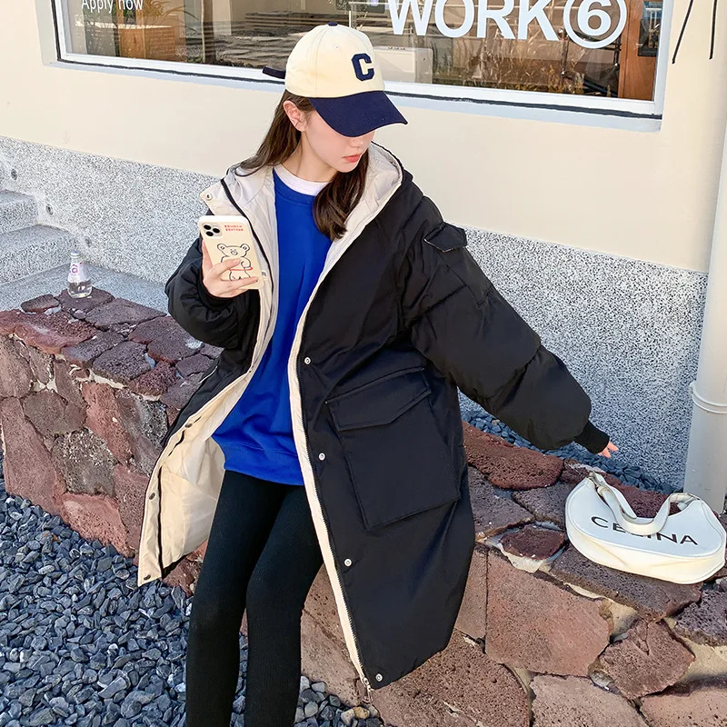 Winter Coat for Women Coats Parkas Jackets Oversize Hooded Cotton Padded Jacket Korean Fashion Women's Winter Jacket 2022