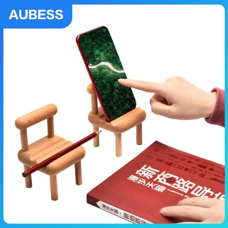 

Small Creative Chair Mobile Phone Holder Durable High-quality Tablet Mount Economic Multifunctional For Xiaomi Beech Wood