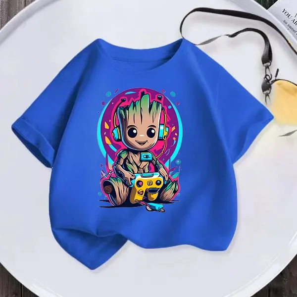 Детская Хлопковая Футболка С Короткими Рукавами Из Аниме-фильма Guardians Of The Galaxy Топ