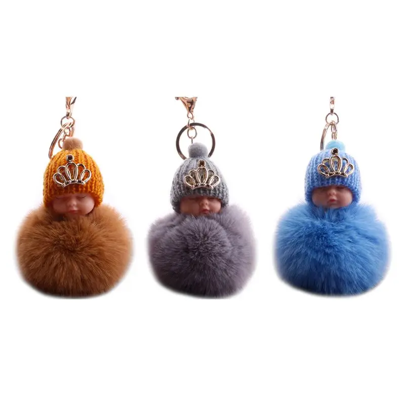 

for KEY Chains Sleeping Baby Ornament Pendant Lucky Gift for Girls Bag Purse Pen