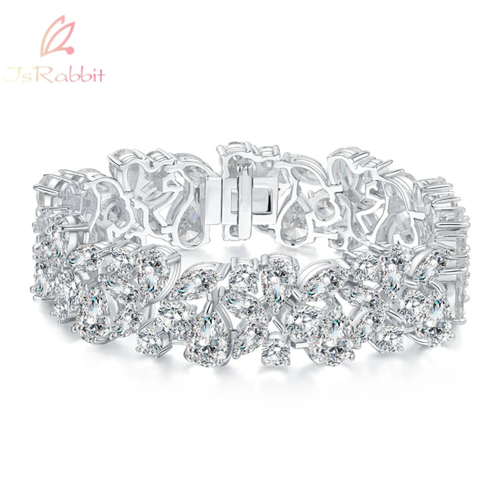 

Браслеты из серебра с муассанитом, 18 К, 50 карат