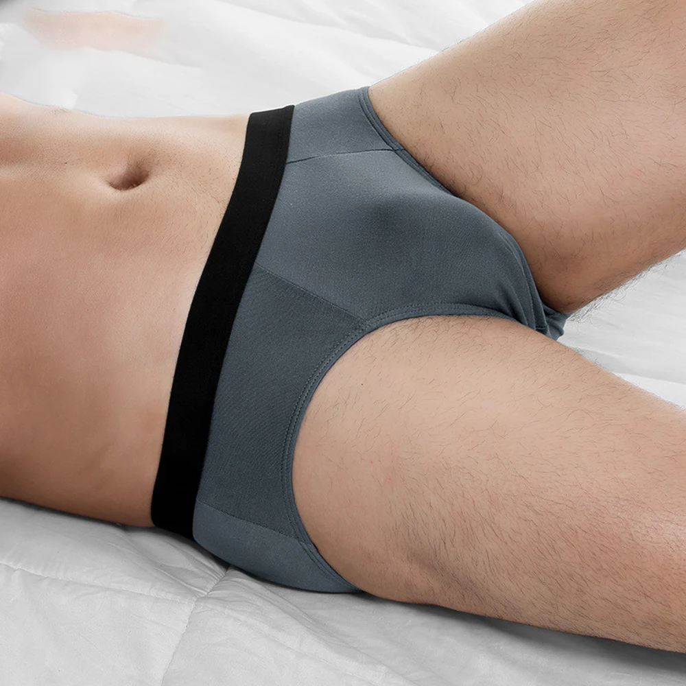 

Mens Sexy Underwear Sexy Breathable Thin Panties Large Pouch Underpants Summer New Briefs Knickers Cool Male Panties