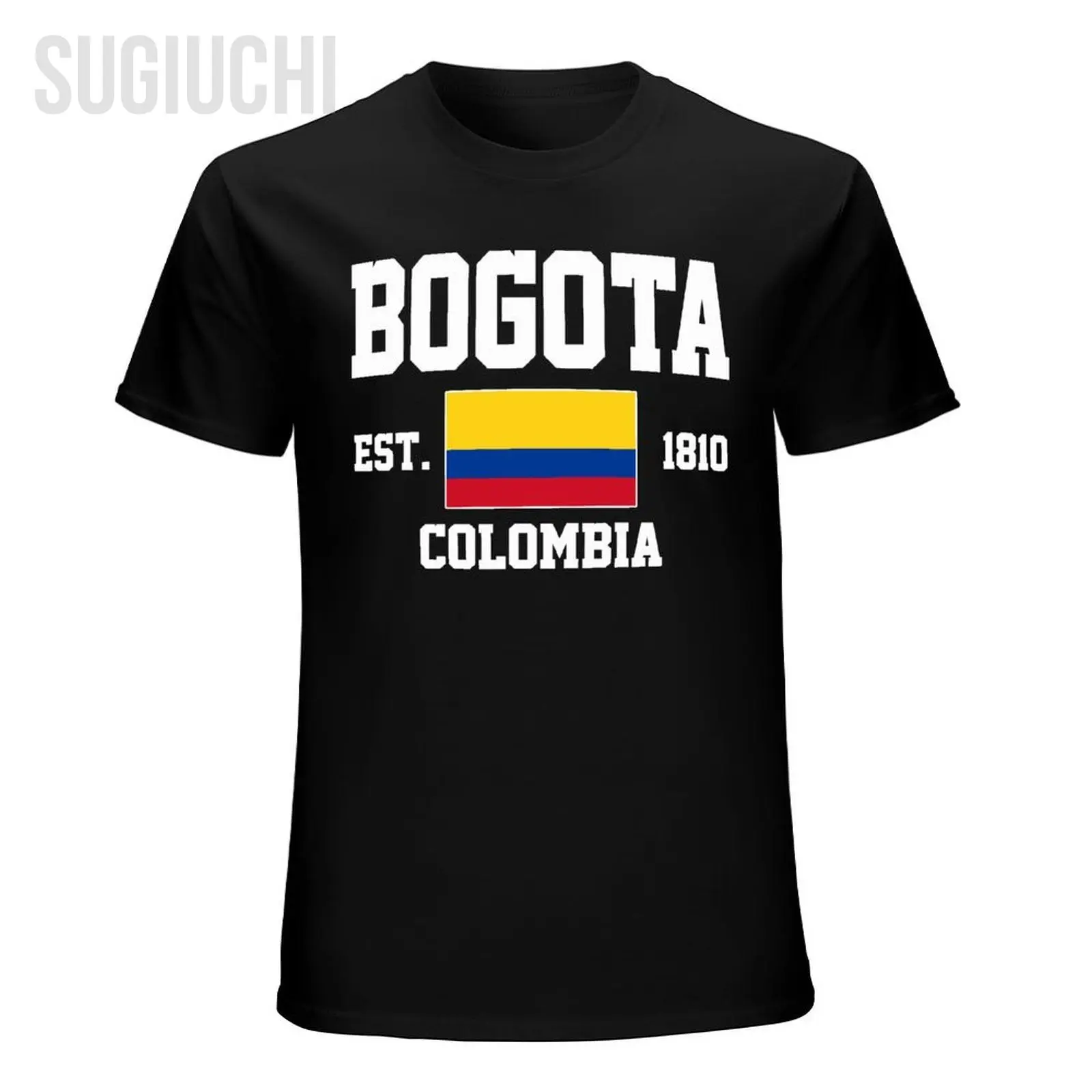Фото Флаг Колумбии EST.1810 Bogotá Мужская футболка Футболки Футболки с круглым вырезом №3