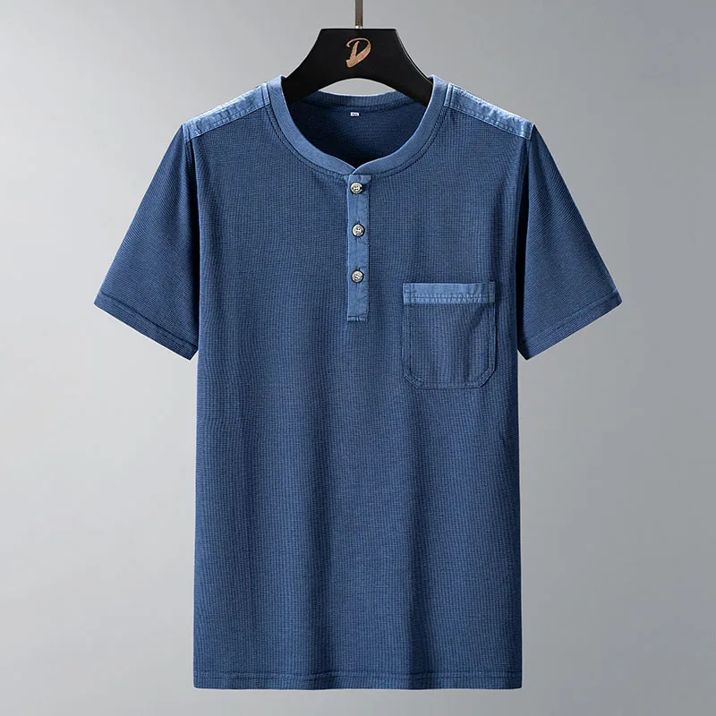 

Sports Streetwear Fashion Oversized 3XL T Shirt Japan Style Denim Blue 2022 Summer Short Sleeves Top Tees Tshirt