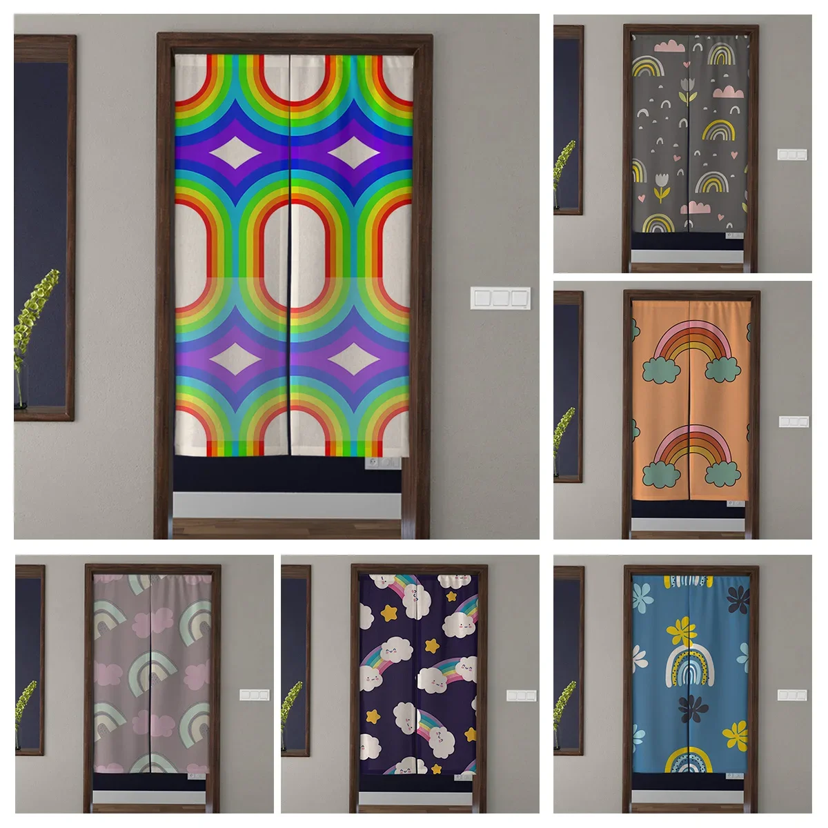 Дверная занавеска Noren разделение комнаты защита конфиденциальности подвеска