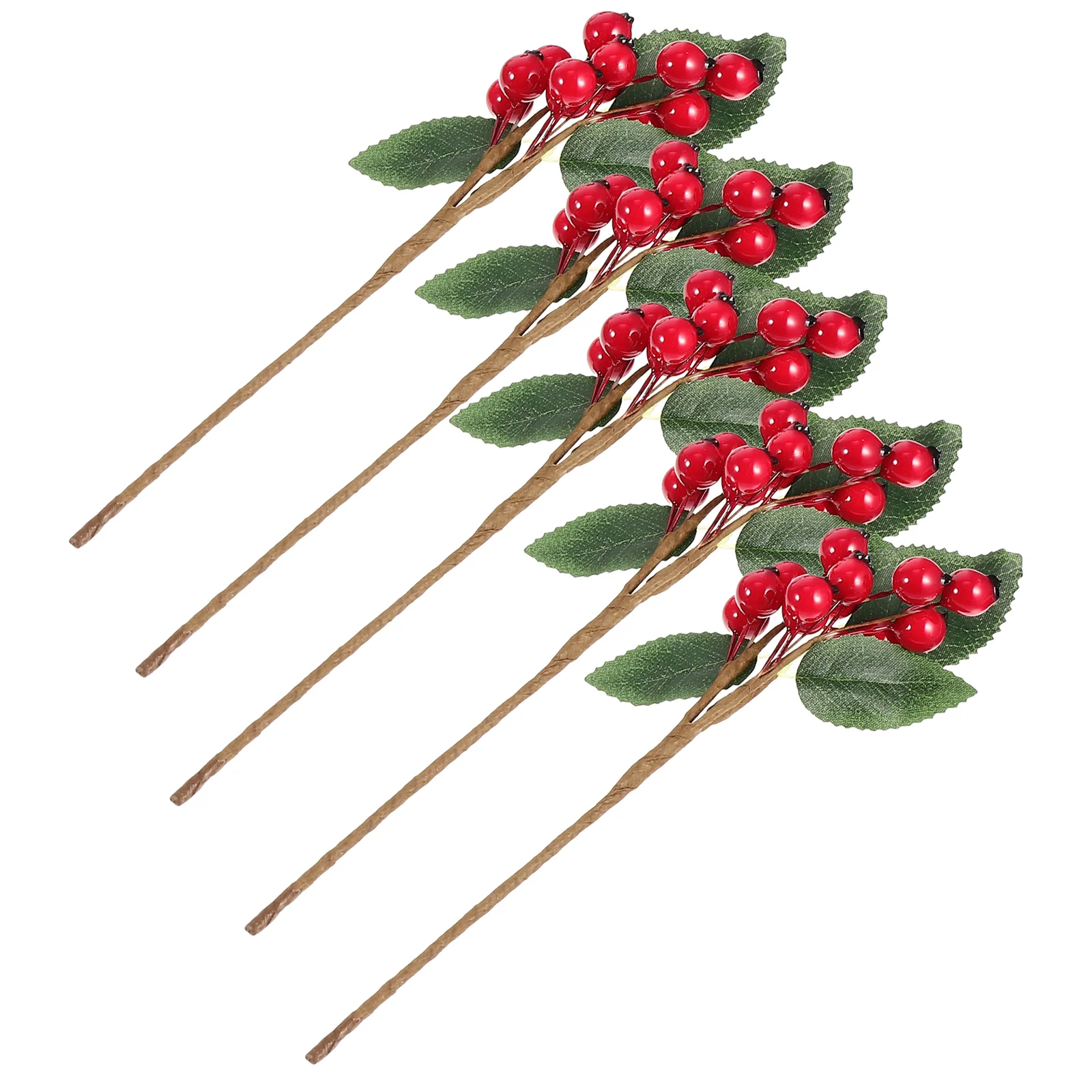 

Berry Christmas Artificial Picks Stems Fake Branch Berries Tree Decoration Branches Red Wreath Party Stem Holly Faux Decor