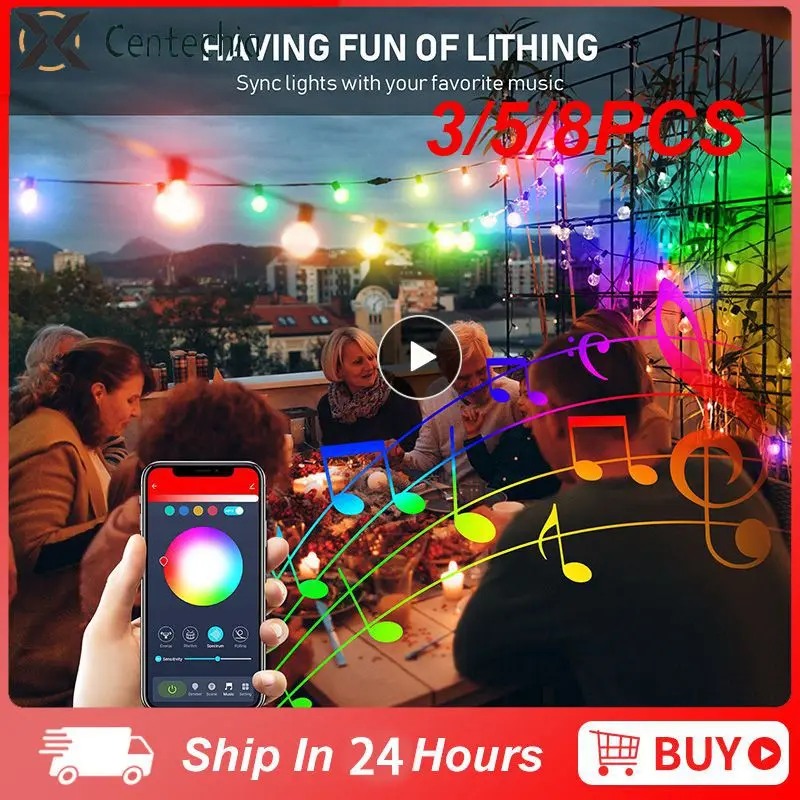 

3/5/8PCS Ip65 Intelligent Strip Light Rgb Smart Globe Fairy Lights Remote Control Waterproof Led Decor Lights For Hello Fairy 5v