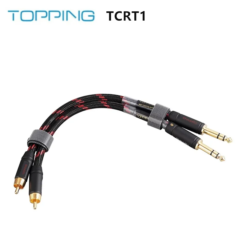 

TOPPING TCRT1 RCA to TRS Cable Single Crystal Copper Gold-Plated RCA to Balanced Jacks TRS Professional Audio Cable