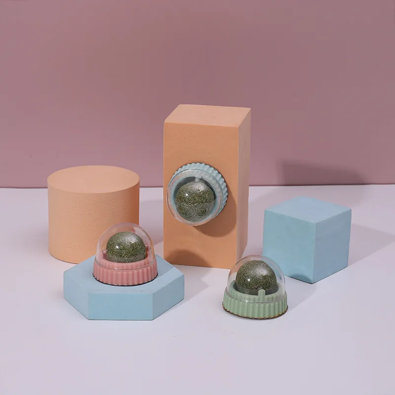 

Natural Catnip Cat Wall Stick-on Ball Toy Treats Healthy Natural Removes Hair Balls to Promote Digestion Cat Grass Snack Pet