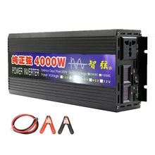 3000W 4000W Pure Sine Wave Inverter DC 12V 24V To AC 220V 50Hz 60Hz Voltage Transformer Converter Solar Off Grid Power Inverters