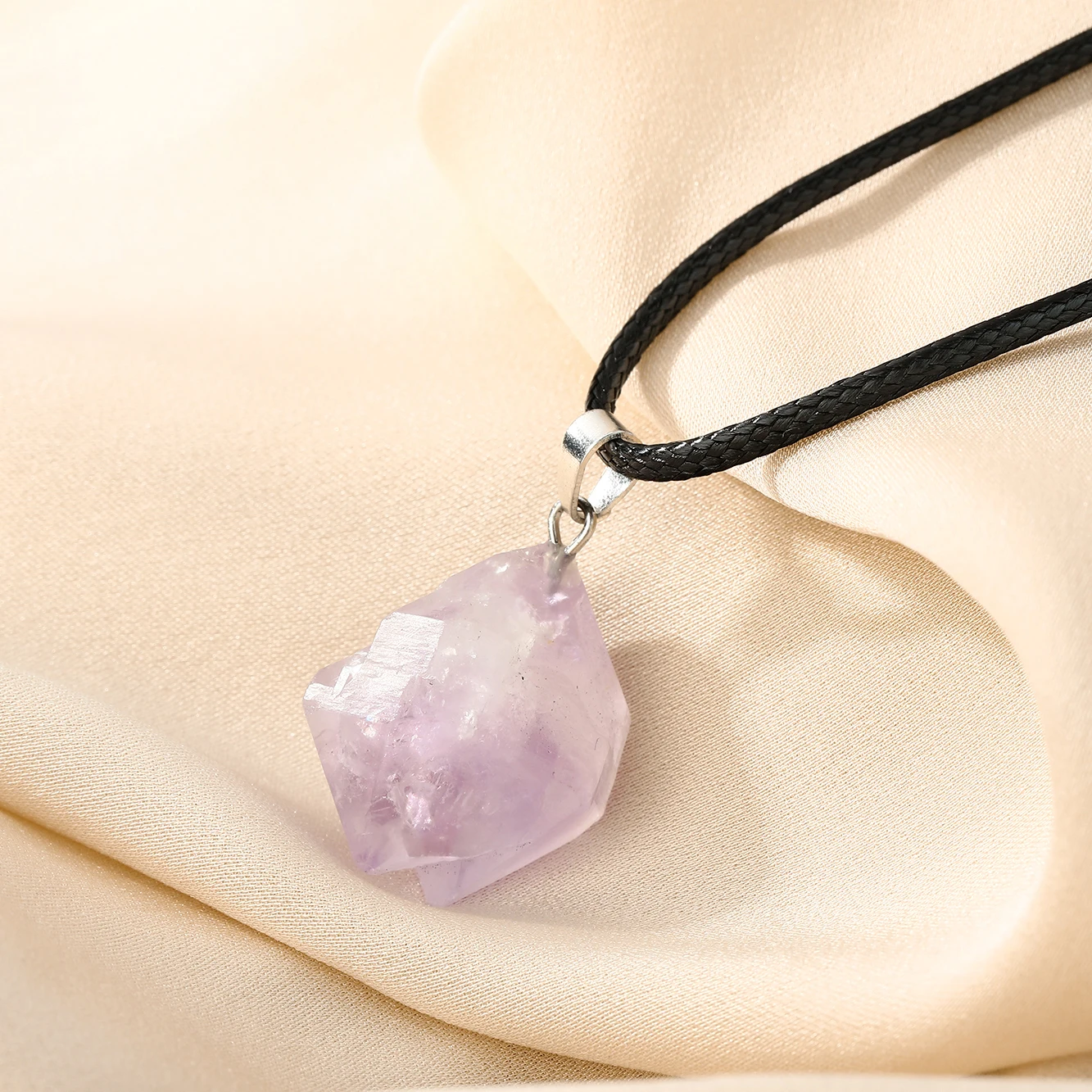 

CHENHXUN Natural Crystal Quartz Double Point Pendant Necklace Birthday Anniversary Accessories for Women