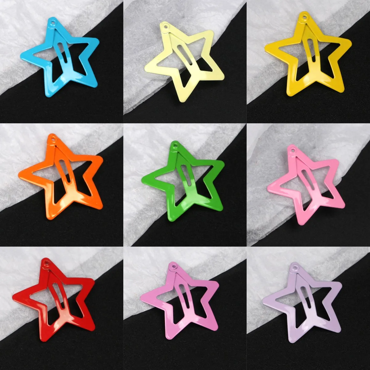 Ful Pentagram Hair Clip For Girl Children Lovely Hair Decoration Hairpins Kid Hair Access 16 Colors