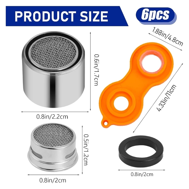 A1W1 6 шт. фильтр для раковины в ванной комнате с гаечным ключом внутренней резьбой