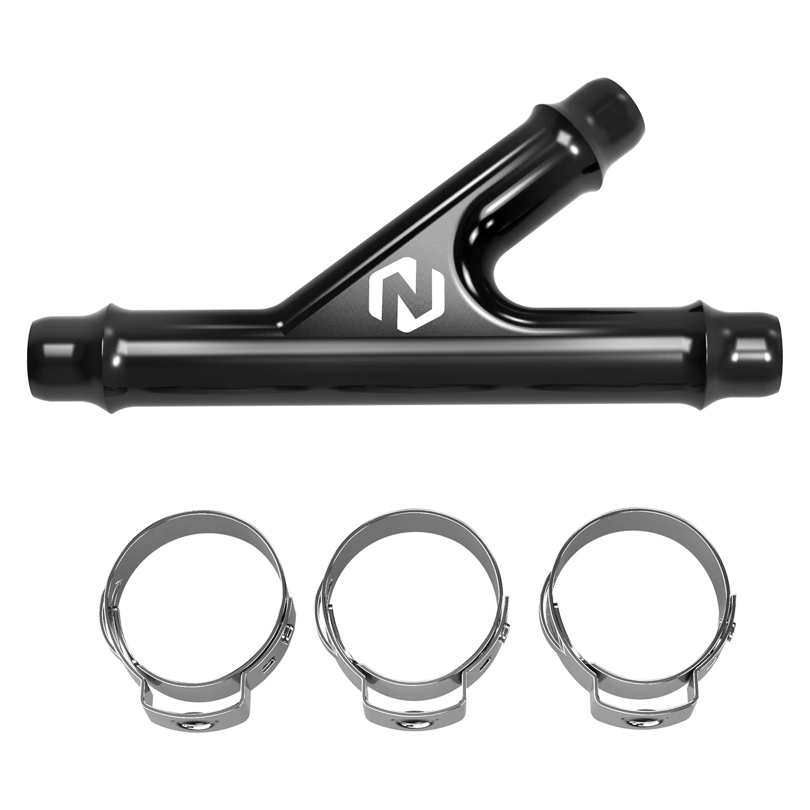 

For Outlander Max UTV Y Fitting with Hose Clamps For Can-Am Maverick X3 Defender Renegade 570 Commander 1000 1000R 800 Aluminum