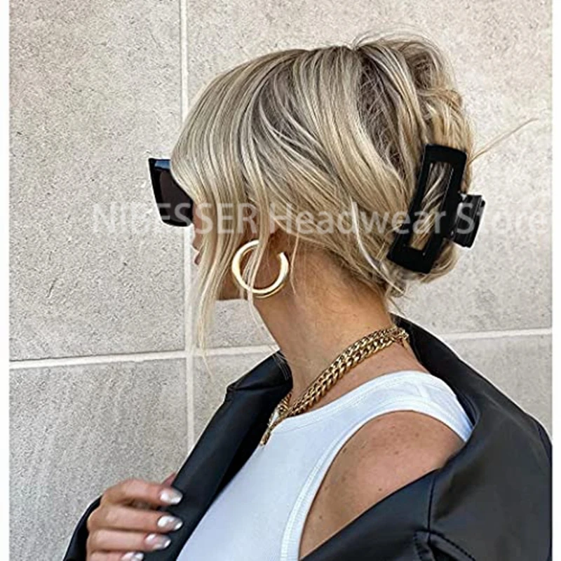 

2022 Matte Solid Hair Claws Elegant Clear Acrylic Hair Clips Hairpins Barrettes Headwear For Women Girls Hair Accessories Gifts