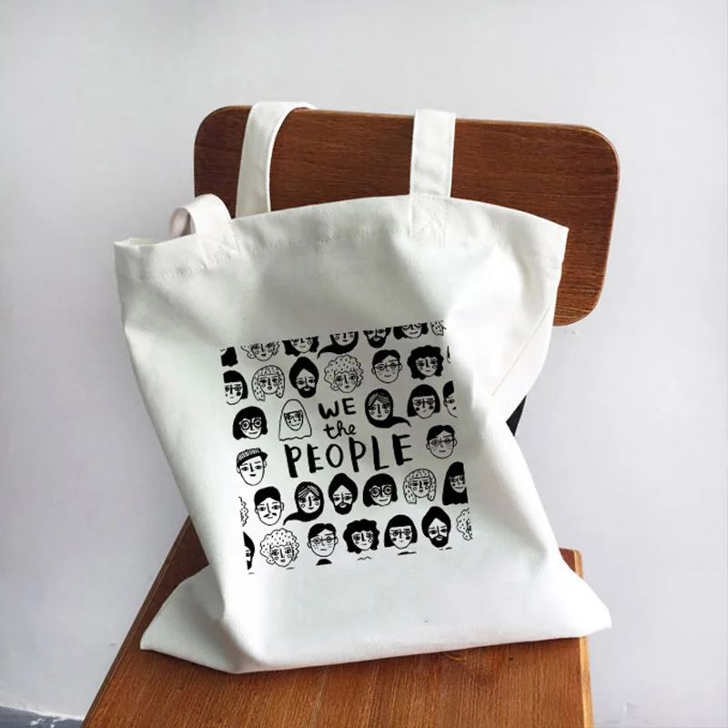 Экологически безопасные сумки Холщовая Сумка-тоут для покупок Женская чистая