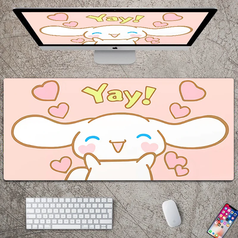 

Настольный коврик в стиле аниме Cinnamorol, настольные аксессуары, 900x400, игровой коврик для мыши для ПК, коврики для игр, большой коврик для игр