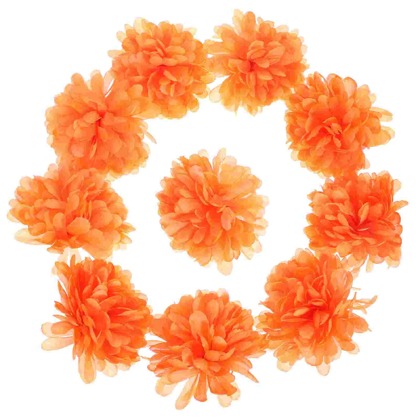 10 шт. искусственные цветы бархатца Дивали голова шелковая ткань искусственный