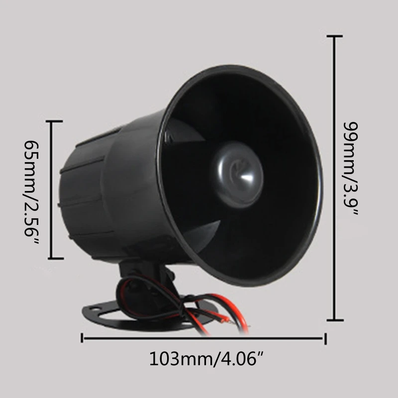 12V Loud Horn Sirens Warning Siren for Home Factory Warehouse Security Fireproof 101A |