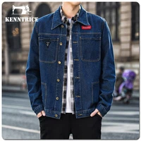 kenntrice denim jackets mens baggy fashion wide autumn casual cargos pockets vintage spring for man free shipping stylish style