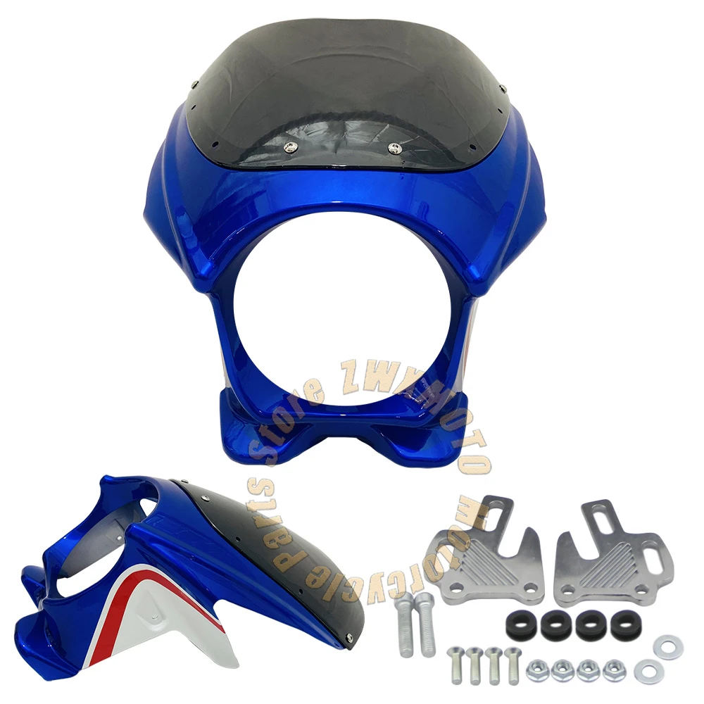 

Модифицированная крышка передней фары 7 дюймов подходит для CB400 CB1300 VTEC 1-2-3-4, Верхний обтекатель передней фары, крепежные кронштейны