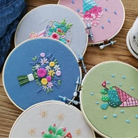 embroidery material package diy handmade beginner creative fabric small painting cross stitch kit art craft home decoration