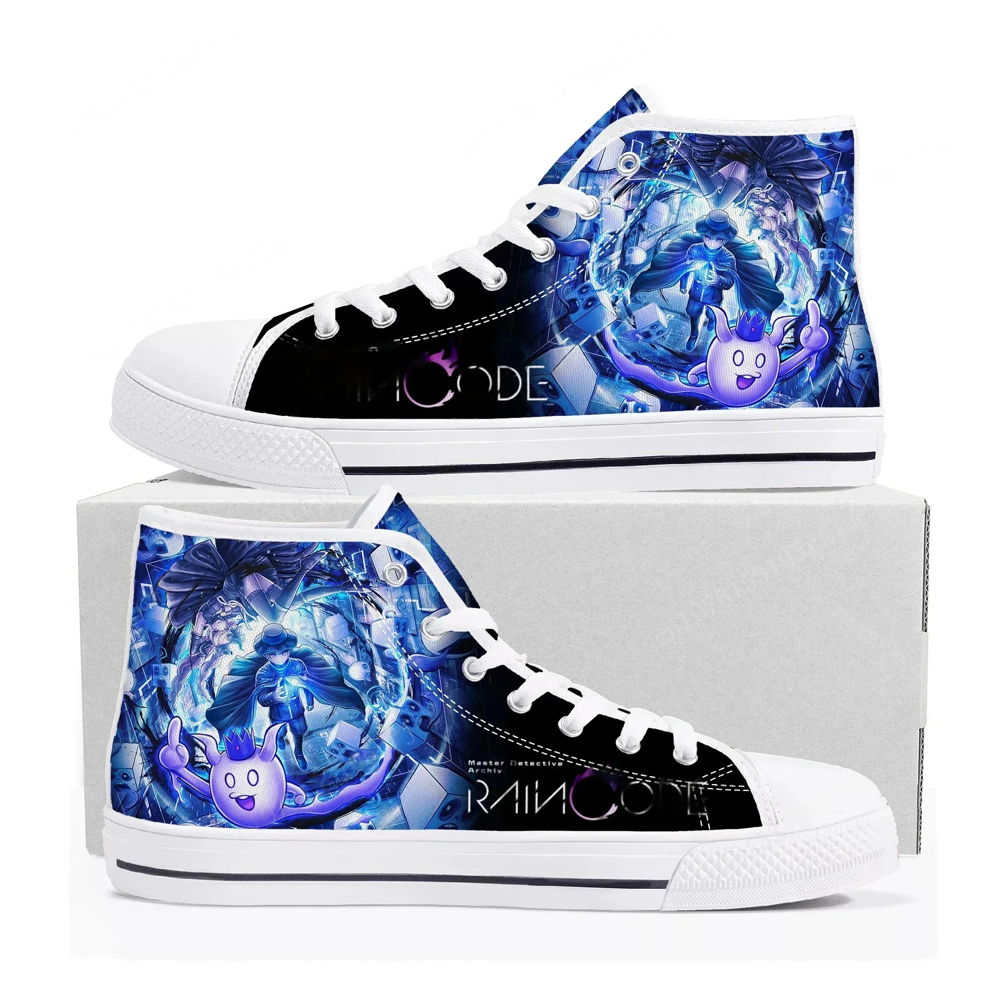 Фото Кроссовки Master Detective Archives RAIN CODE High Top: высококачественные кеды из канваса для мужчин и женщин, повседневные, на заказ №2