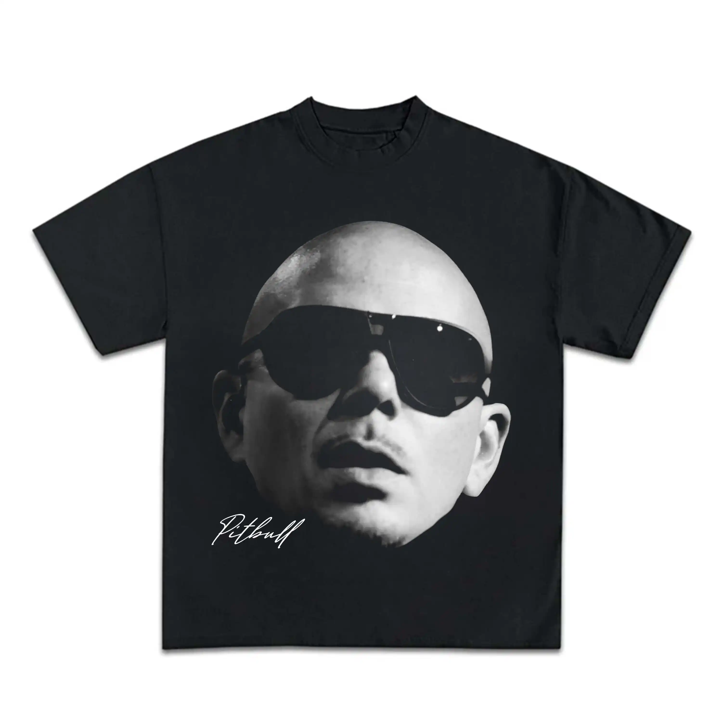 Футболка Pitbull с лицом Bootleg Хип-хоп Рэп Винтаж 90-х годов Ретро 90