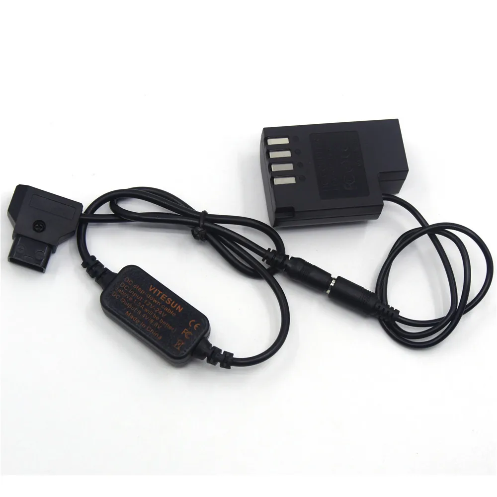 Декодированная поддельная батарея DMW-BLF19E + понижающий кабель питания D-TAP для Panasonic