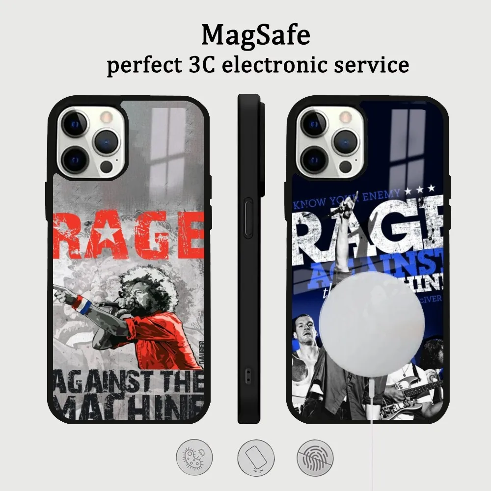 Чехол для телефона R-Rage Against The Machine IPhone 16 15 14 13 12 11 Pro Max Plus Mini Magsafe Mirror беспроводной