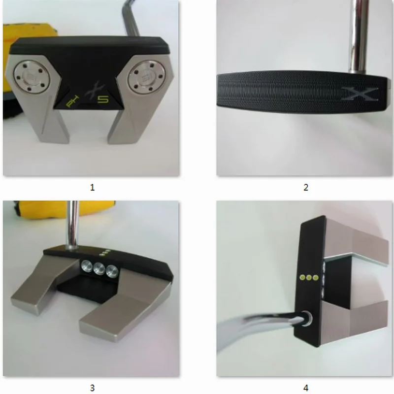 

New electroplating process golf right hand putter PHA X5 horn putter with logo and headband weight can be replaced