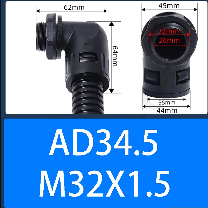 

1 шт. M-тип сильфонный колено AD21.2 водонепроницаемый защитный жгут проводов AD18.5 подходит для пластикового шланга с резьбой встик