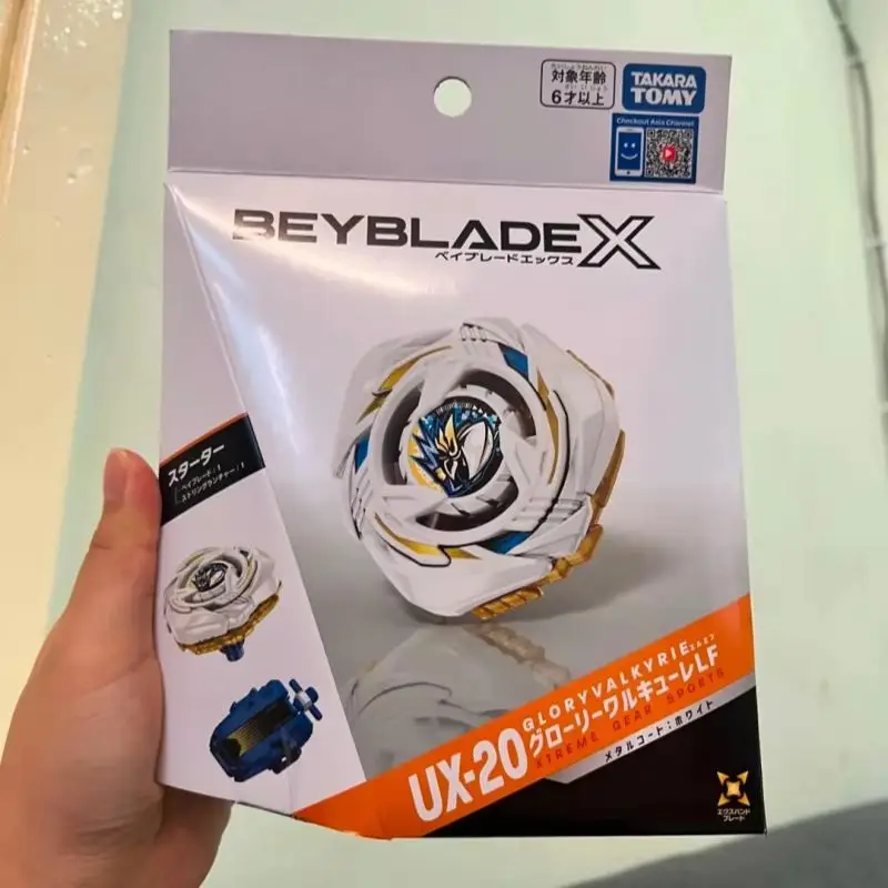 Фото Оригинальный Beyblade X, японская версия, Ux 20 Glory Valkyrie Lf, волчок с пусковым устройством на шнурке, боевая игрушка для фанатов, в наличии. №4